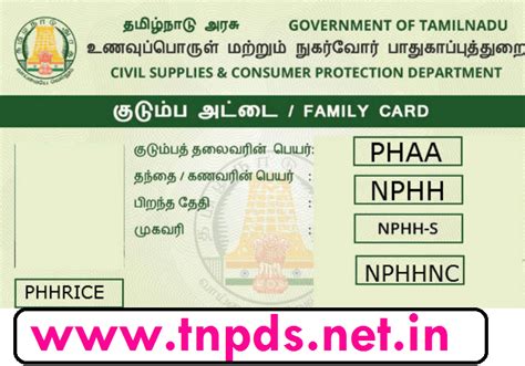 TNPDS Tamilnadu Smart Ration Card Details Edit / Update / 